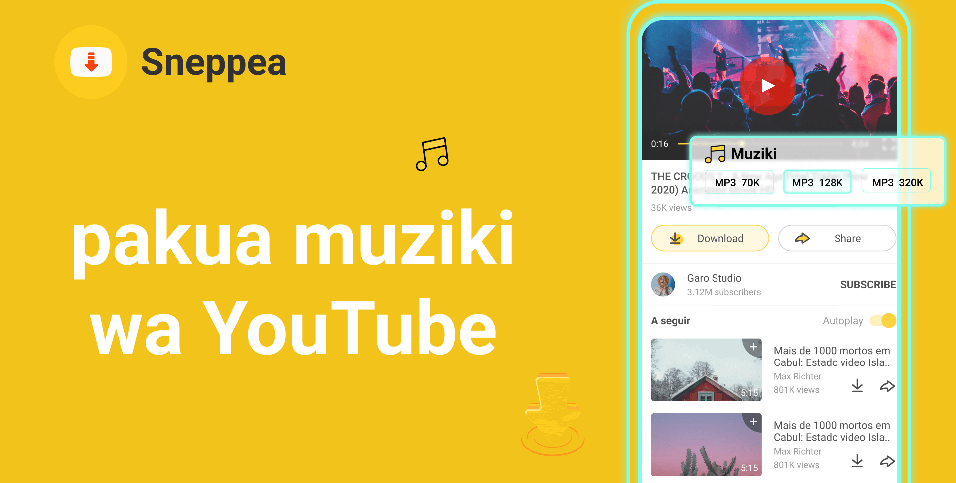 pakua muziki wa youtube
