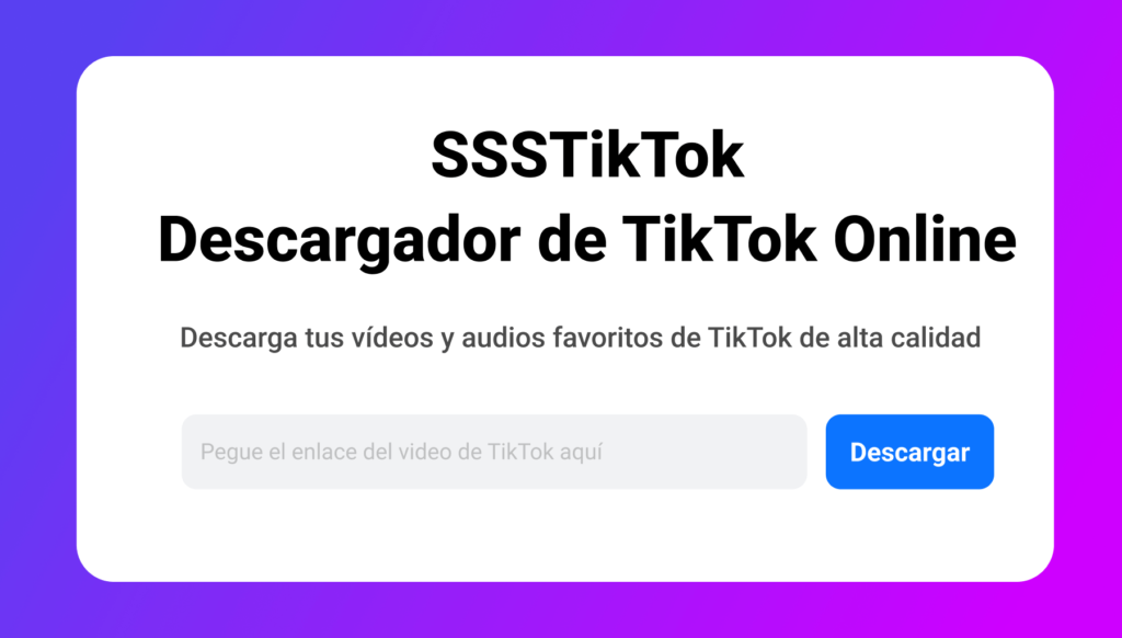 Características de Descargador SSSTikTok
